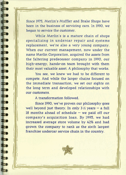 Merlin Muffler & Brake Brochure